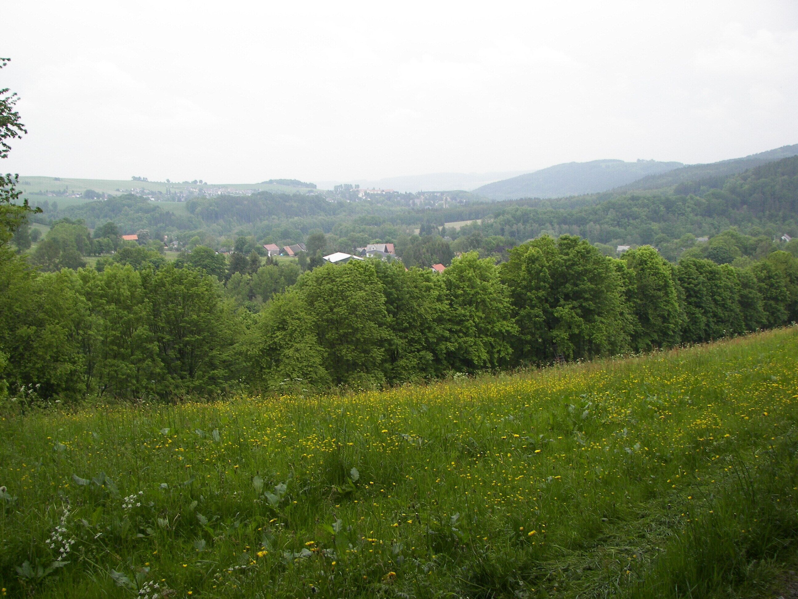 Blick nach Erdmannsdorf bei Augustusburg