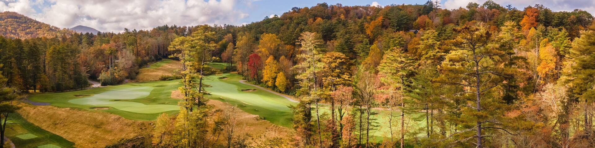 Mountain Golf course in Autumn near Cashiers - North Carolina
