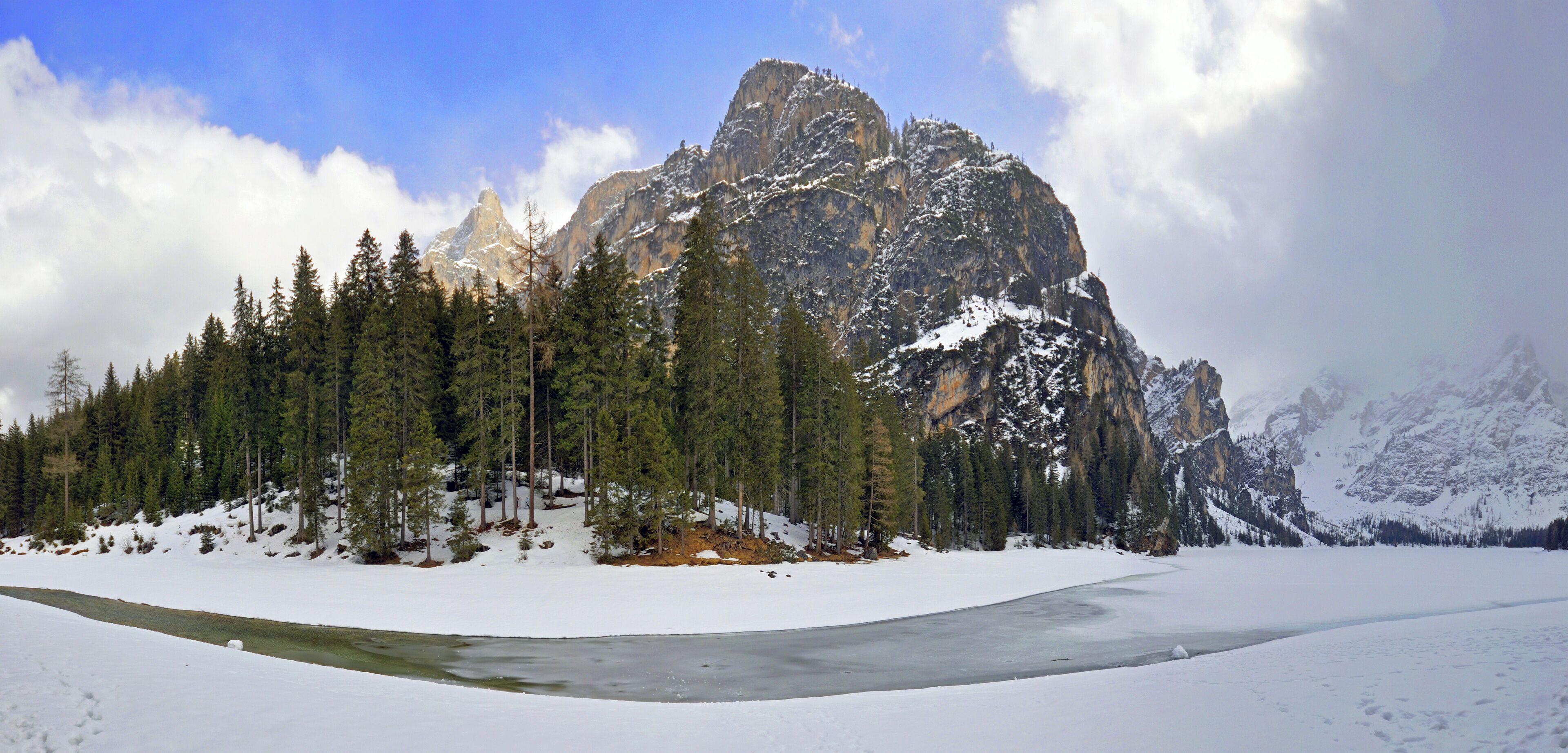Northern Tip of Lake Braies - Braies , Bozen, Italy