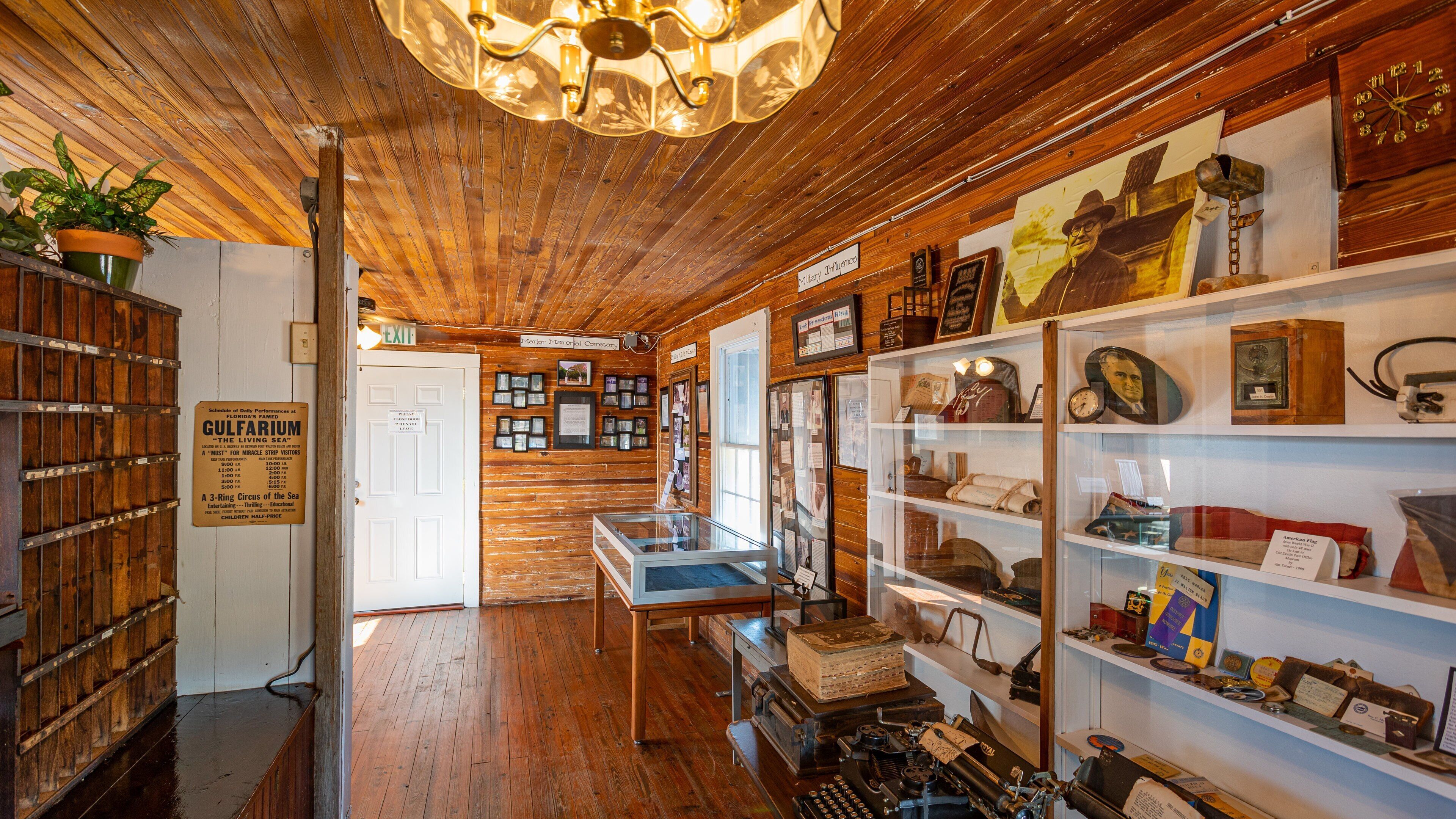 Destin History and Fishing Museum featuring interior views