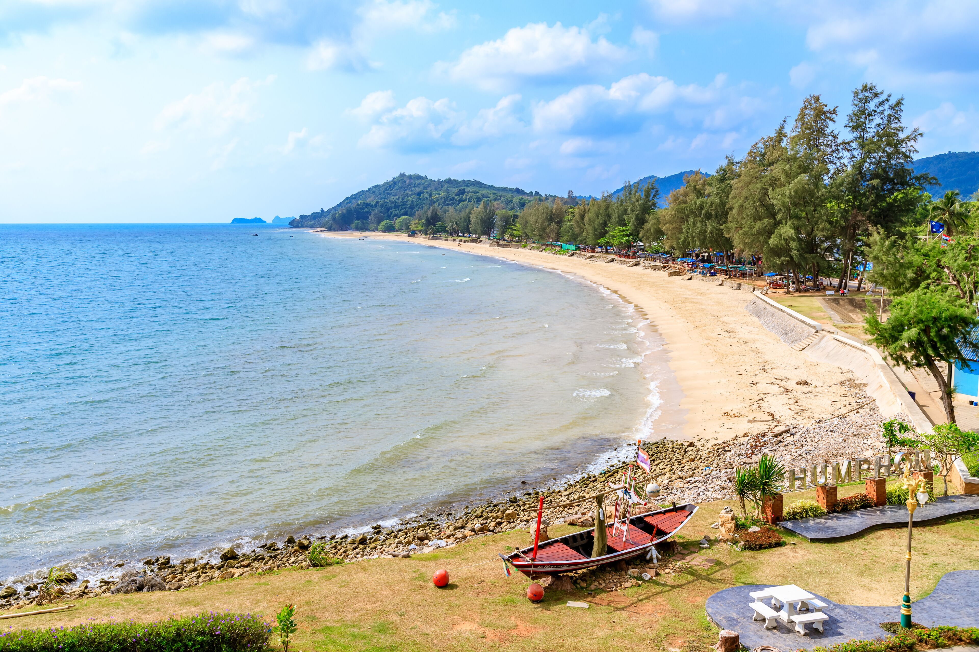 Hat Sai Ri, famous beach in Chumphon, Thailand