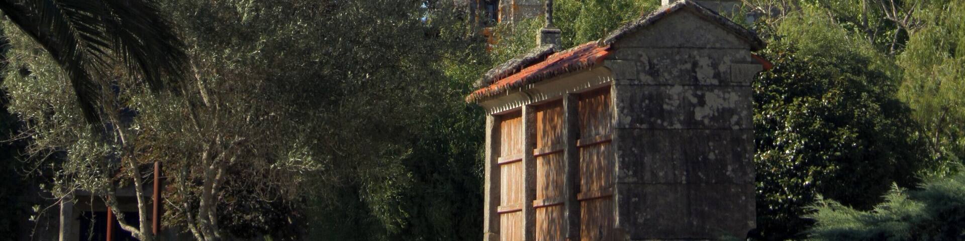 Church of Santa María de Baños, in Cuntis, Galicia, Spain.