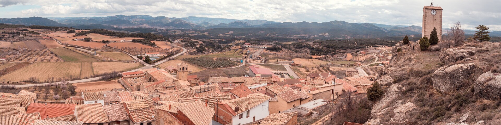 Town of Monroyo in the Mantarraya region of Spain Aragón Teruel