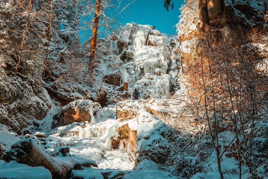 Blauenthaler Wasserfall bei Eibenstock im Erzgebirge