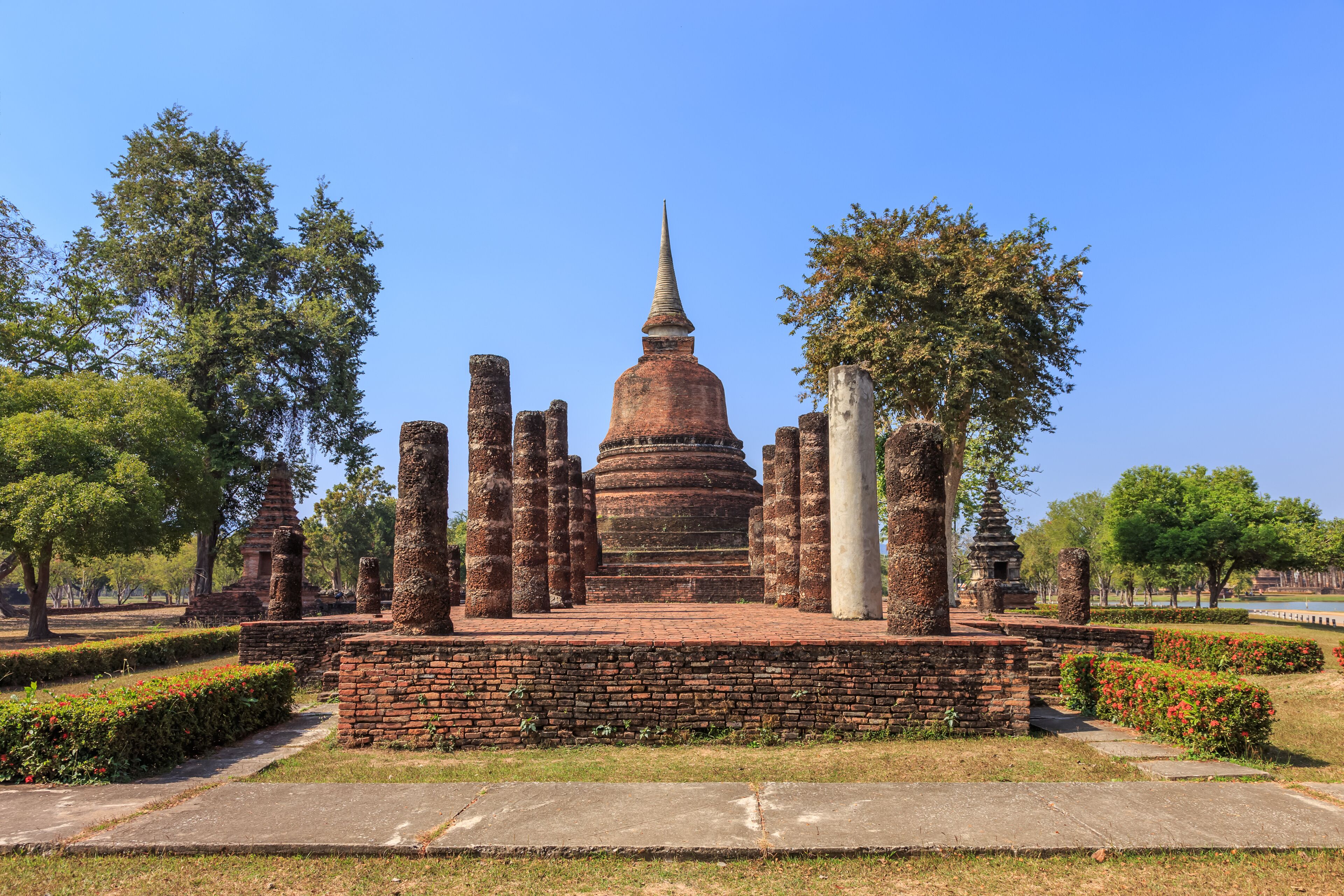 Wat  Chana Songkhram Temple, Shukhothai Historical Park, Thailan