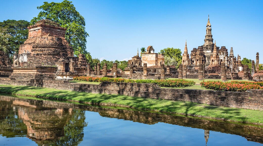View of the Sukothai historical park, a UNESCO World Heritage Site, Thailand.