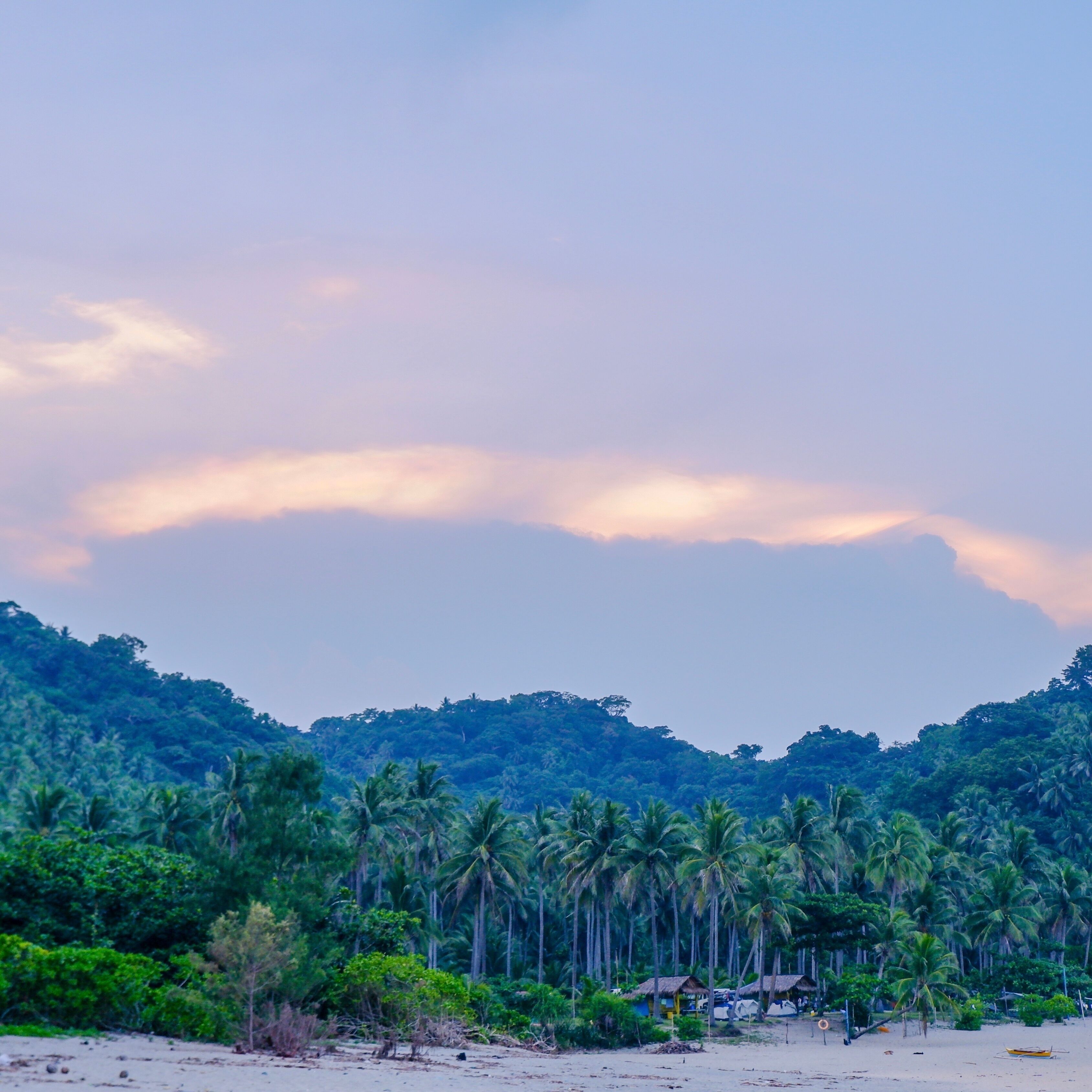 Beach and clouds at Casiguran, Aurora, Philippines