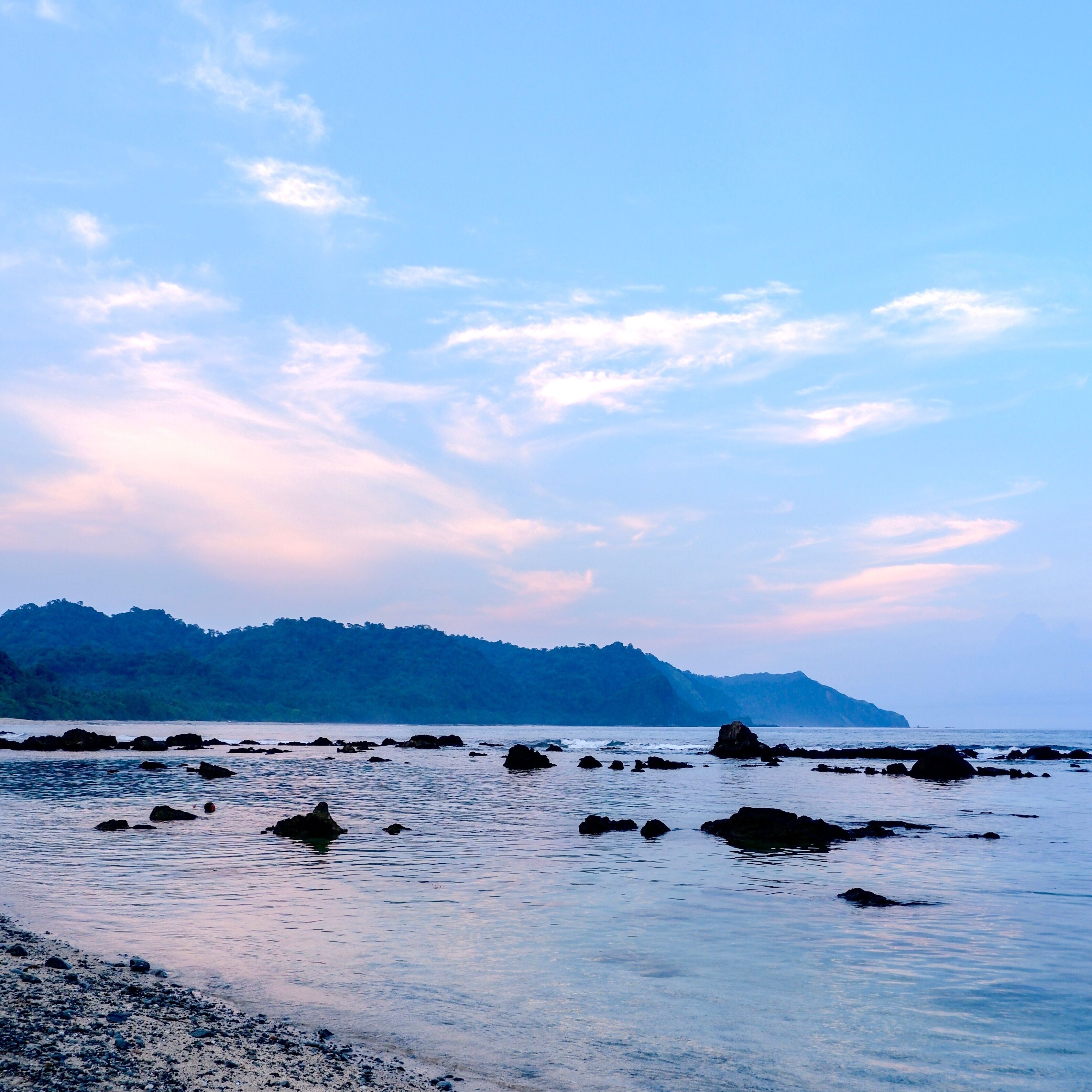 Beach and clouds at Casiguran, Aurora, Philippines