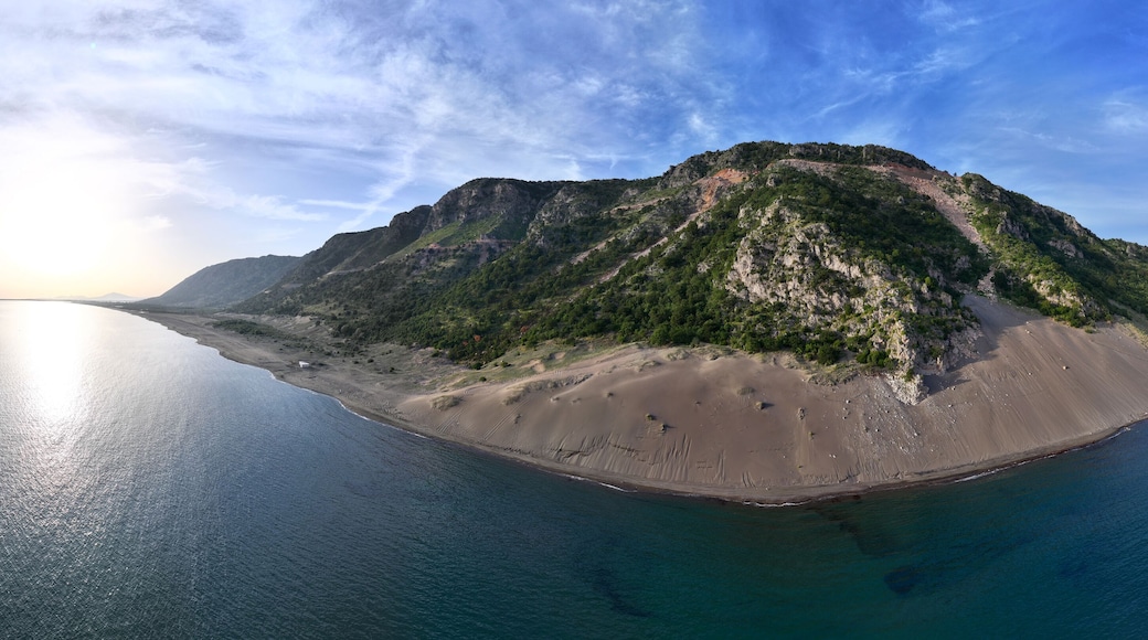 Albania coastal beaches Shengjin (rana e hedhun) panorama view