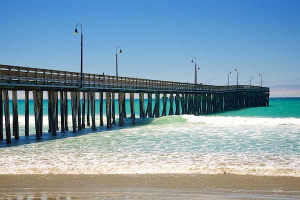 Cayucos State Beach showing a sandy beach