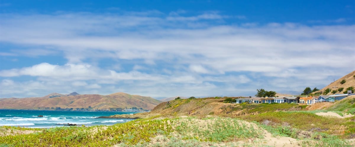 Morro Strand State Beach toont landschappen