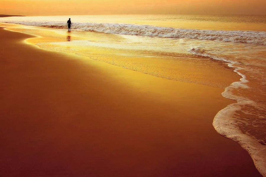 holy beach of somnath,Gujrat in India