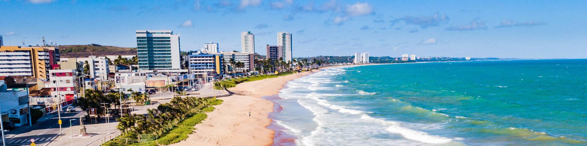 Aerial view of Cruz das Almas beach in Maceió