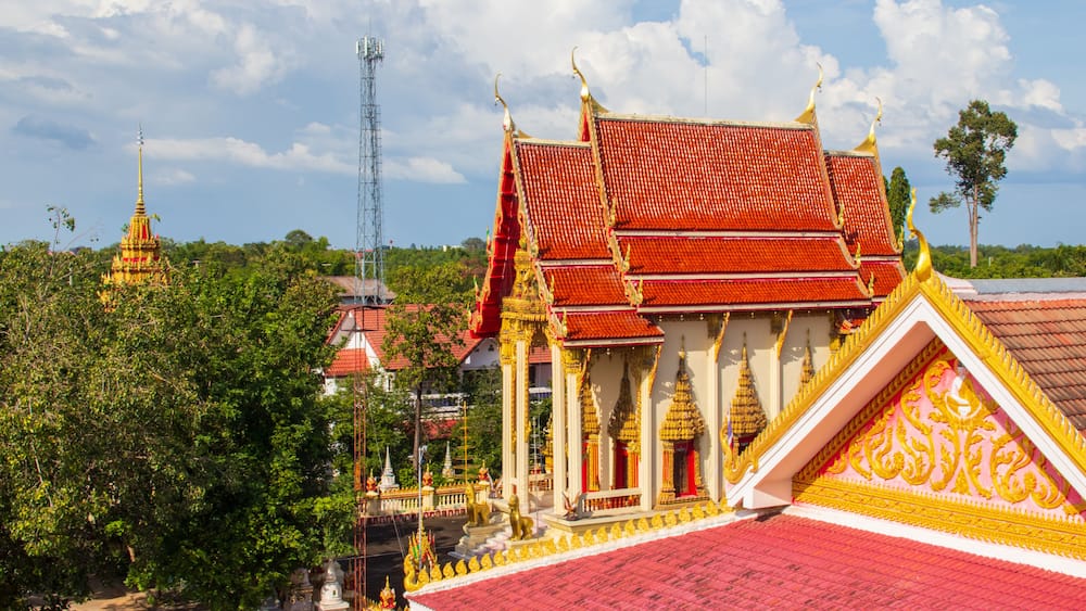 Ancient historical Wat Prachapithak Buddhist temple in Warin Chamrap, Ubon Ratchathani, Thailand