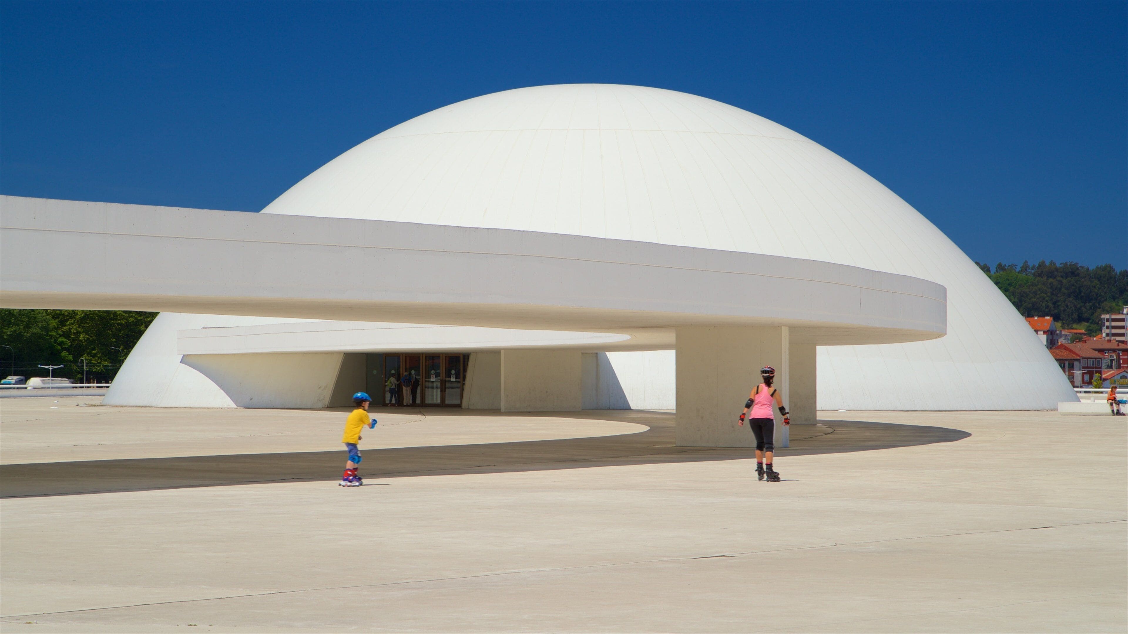 Oscar Niemeyer Cultural Centre which includes modern architecture as well as a family