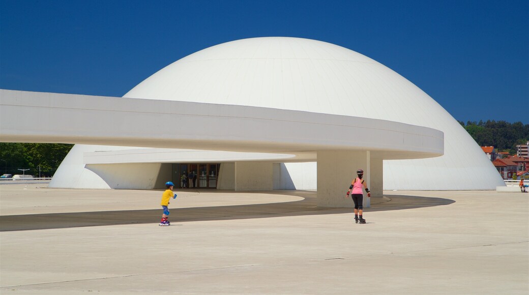 Oscar Niemeyer Cultural Centre which includes modern architecture as well as a family