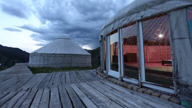 The yurt is the traditional dwelling of the nomads in Mongolia