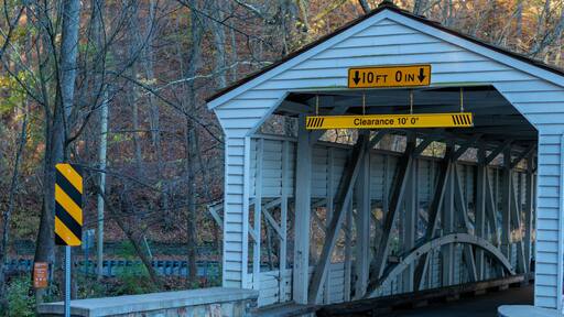 The Knox Covered Bridge on an Autumn Day at Valley Forge National Park