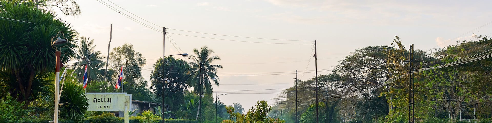 Lamae Train Station in the morning, Thailand