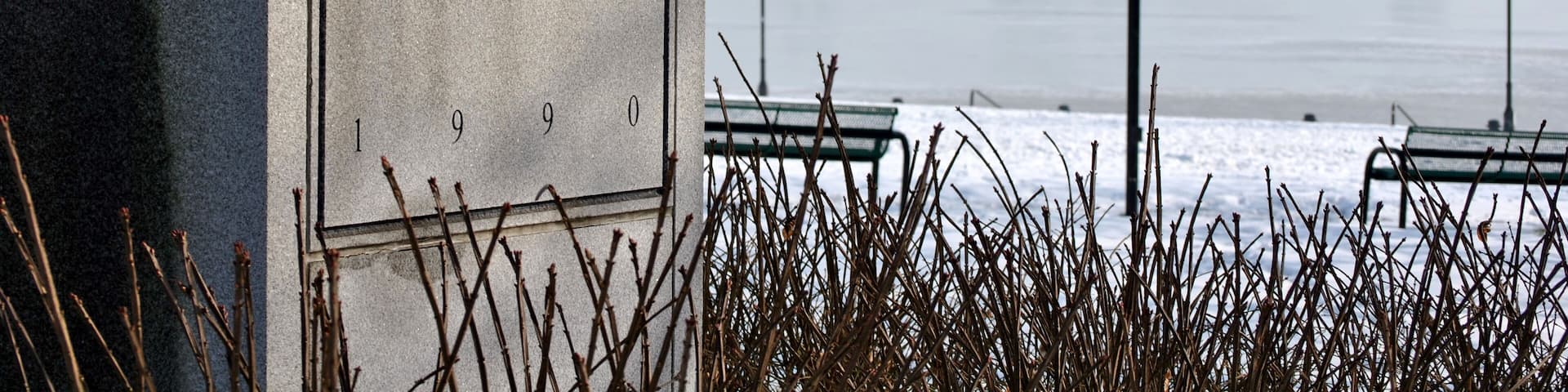 Canton Waterfront Park in Baltimore, Maryland, USA in the Winter