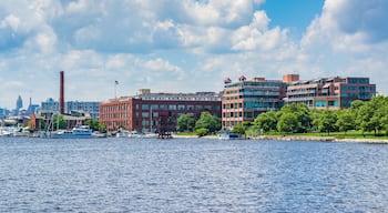 View of the waterfront in Canton, Baltimore, Maryland.