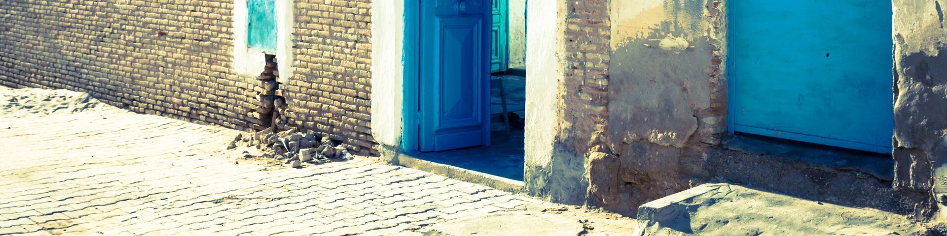 Typical street of Gafsa, Tunisia