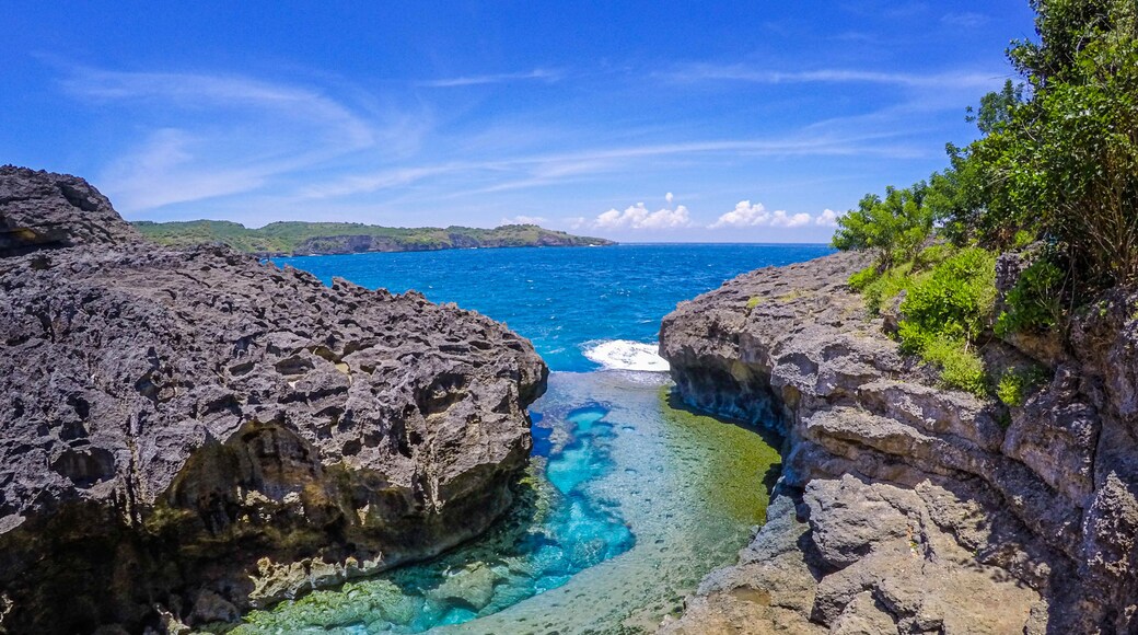 Angel's Billabong beach, the natural pool on the island of Nusa Penida, Klingung regency, Bali, Indonesia