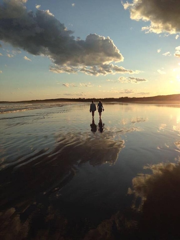 Summer 2016
This quickly became our go-to beach last summer. Endless amounts of sand. Tidal pools for exploring. Waves for some excitement. & of course, a glowing sunset to end the day on a high. 
**My mother and I getting our feet wet. Shot by my younger sister. 
#summer #beach #novascotia