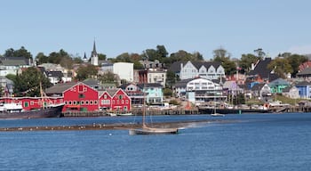 Lunenburg ,Nova Scotia waterfront panorama. UNESCO World Heritage site.