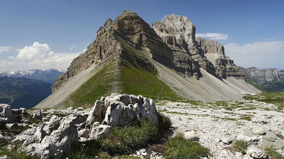 Madonna di Campiglio (Tn), Italy, Brenta Dolomites, the view of the Mount Pietra Grande