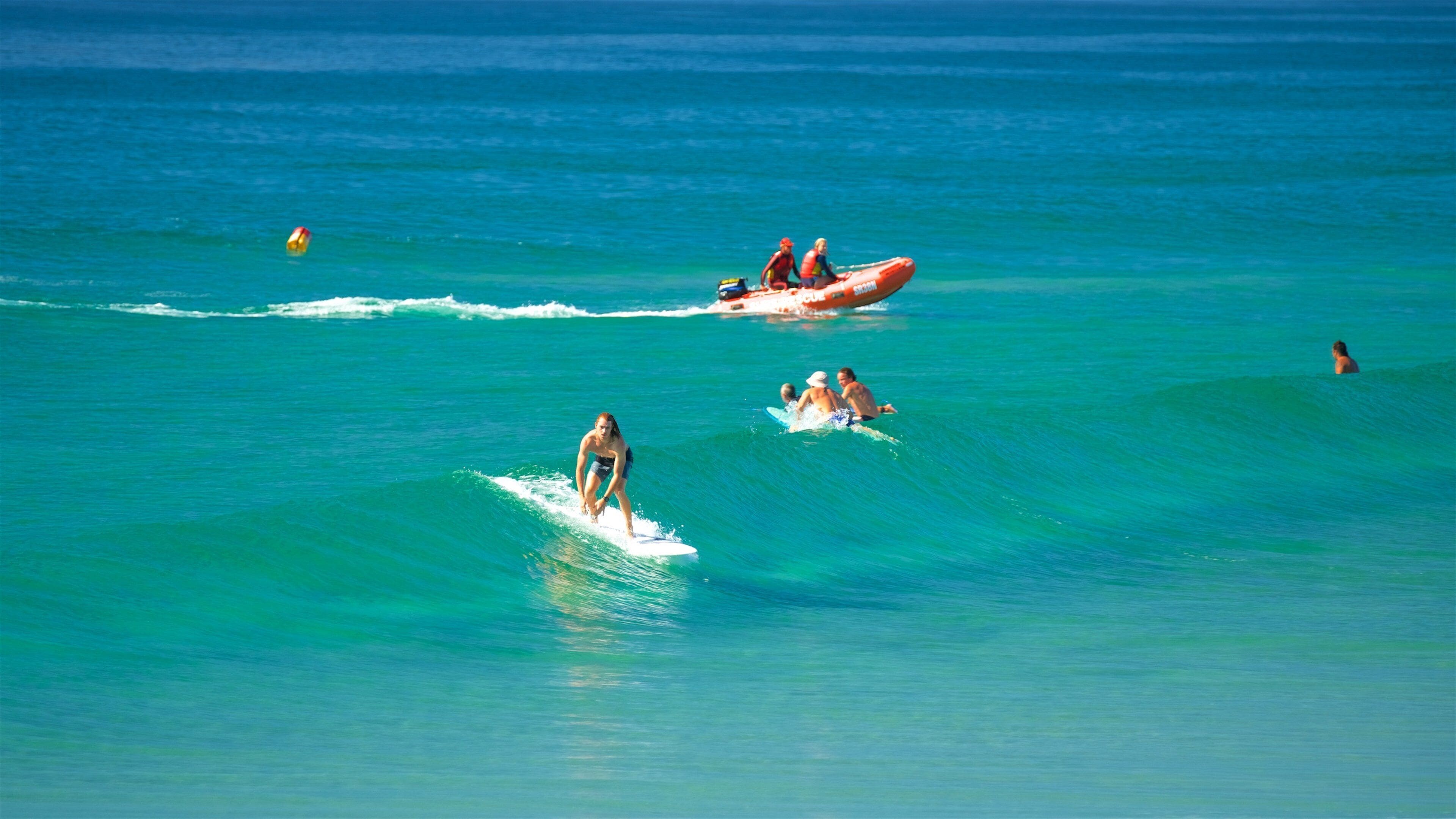 Byron Bay which includes waves, swimming and surfing