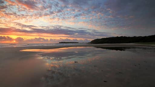 sunrise reflections on the beach