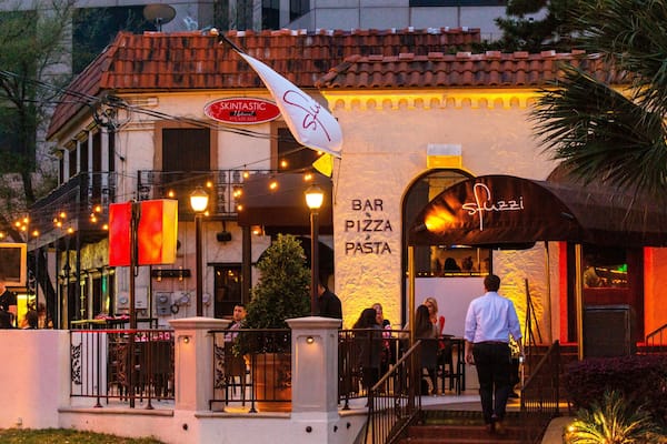 McKinney Avenue which includes street scenes and night scenes