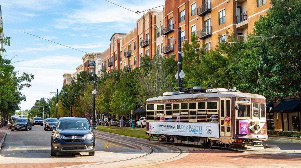 McKinney Avenue featuring railway items