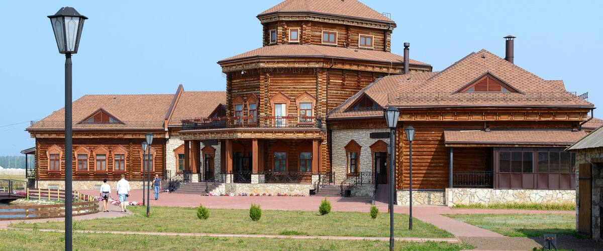 Historical-Ethnographic Complex Bread Museum, Bolgar city, Tatarstan, Russia - July 26, 2016: Genghis Khan Restaurant