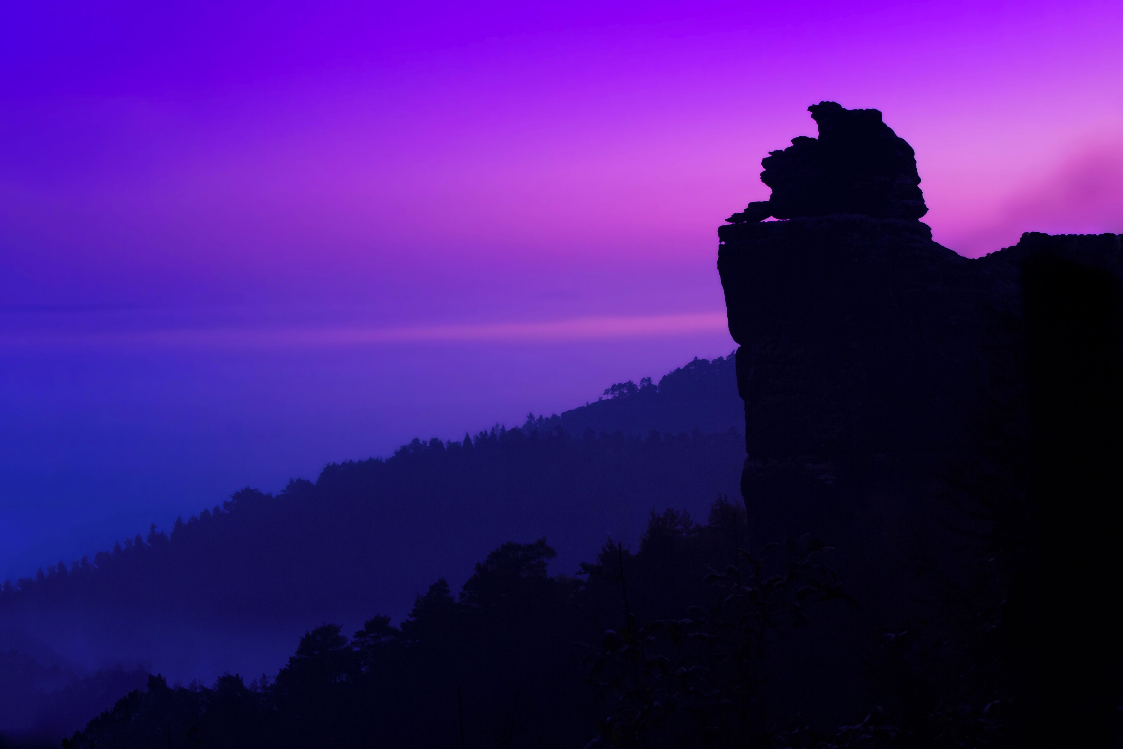 Papststein "Große Hunskirche",Saxon Switzerland in the morning before sunrise