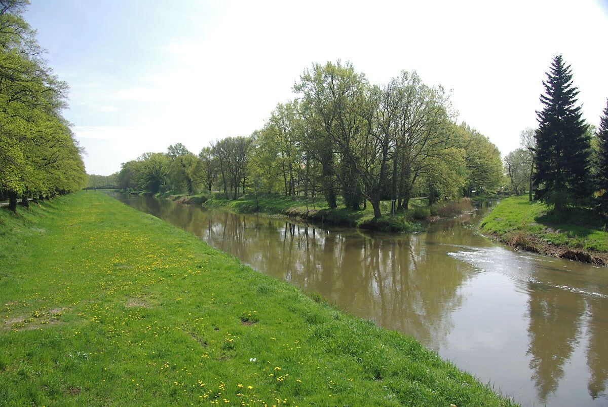 River of Schwarze Elster in Bad Liebenwerda