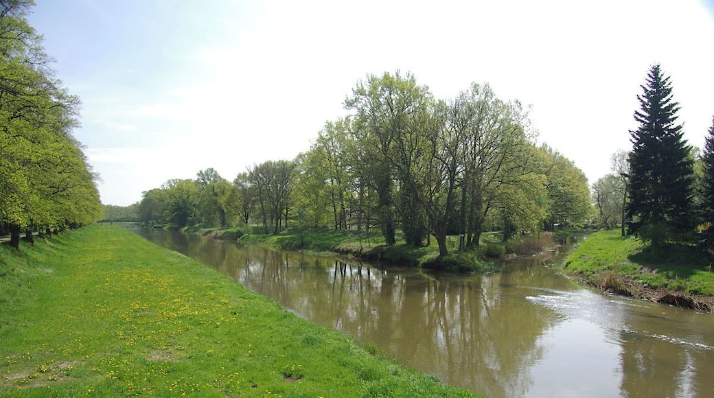 River of Schwarze Elster in Bad Liebenwerda