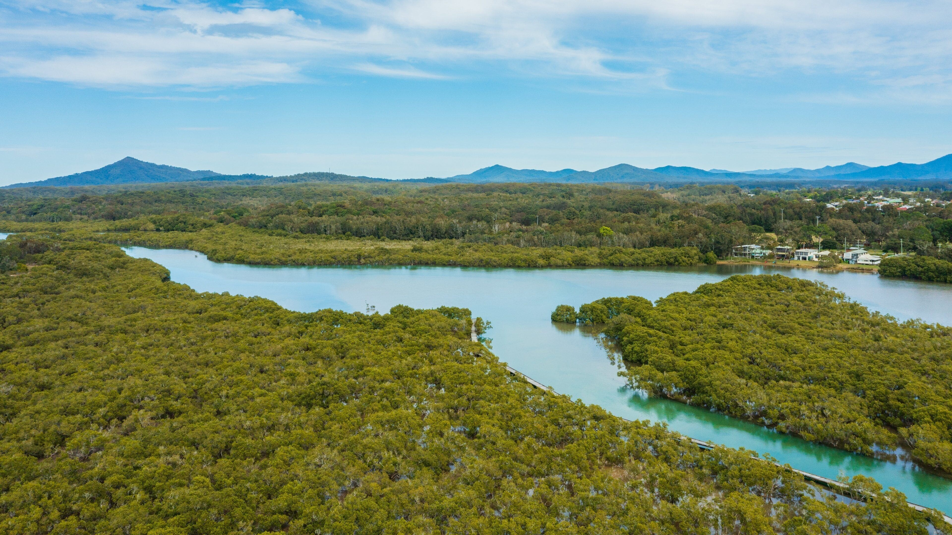 Urunga showing a river or creek, landscape views and wetlands