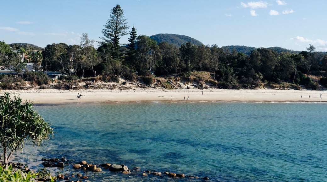 Beautiful bay and beach with gentle waves.