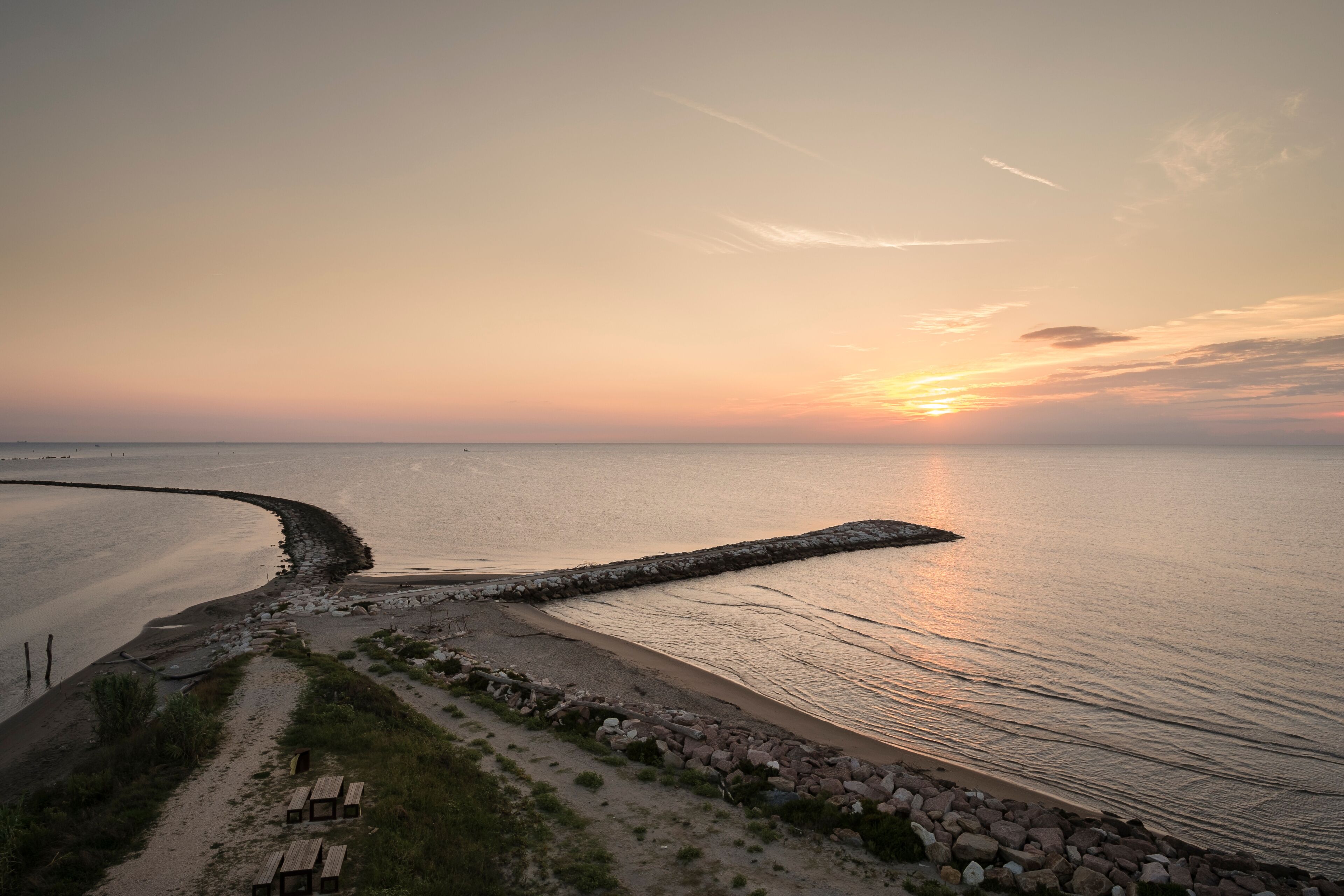 Mündung von Etsch in die Adria 