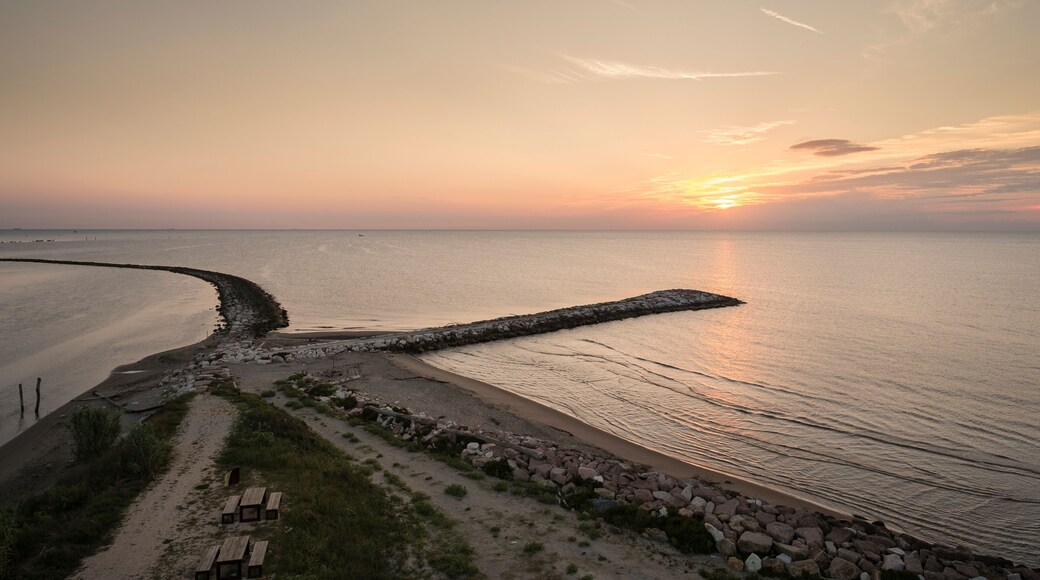 Mündung von Etsch in die Adria