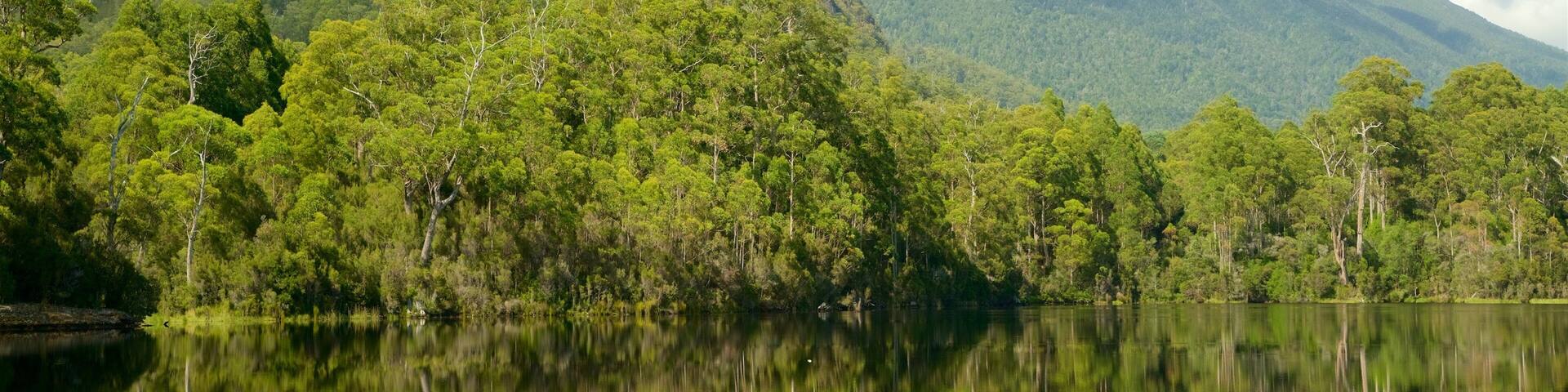 ミッドランズ フィーチャー 静かな風景, 湖あるいは泉 と 山々