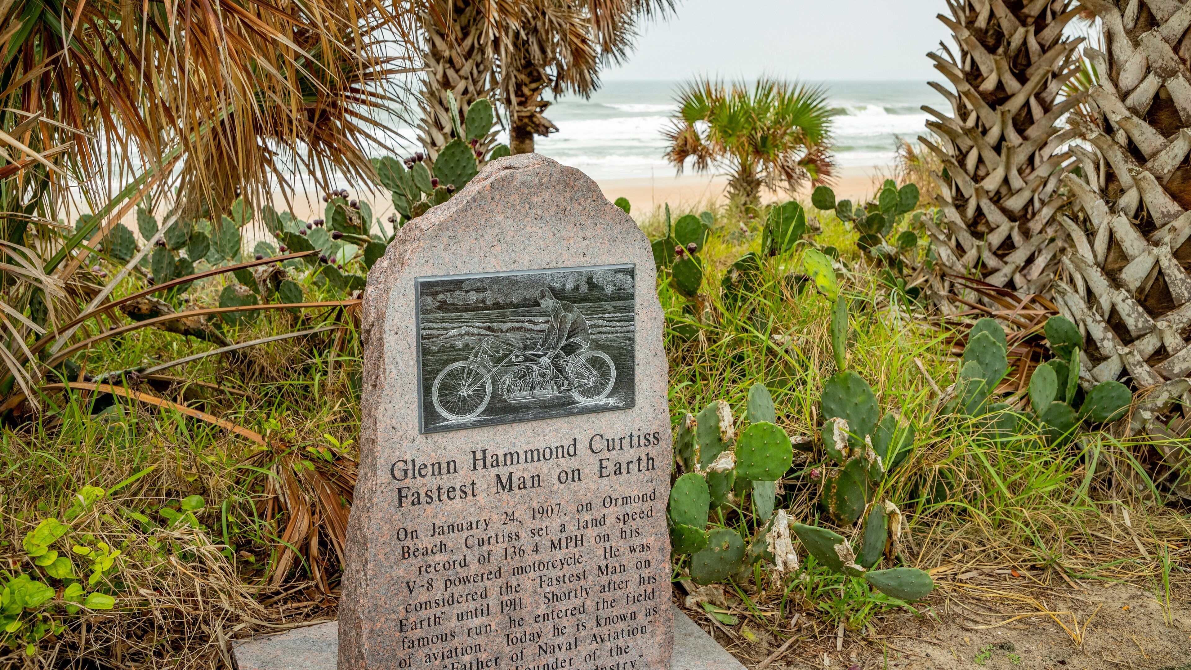 Birthplace of Speed Park which includes signage and a memorial