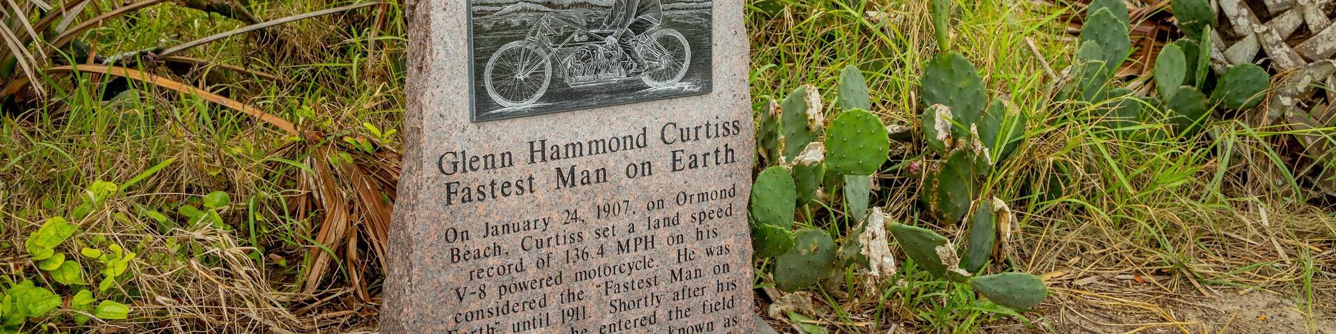 Birthplace of Speed Park which includes signage and a memorial