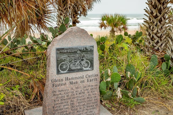 Birthplace of Speed Park which includes signage and a memorial