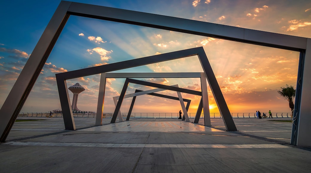 Beautiful Sunrise view at Dammam Al Khobar Corniche Saudi Arabia.