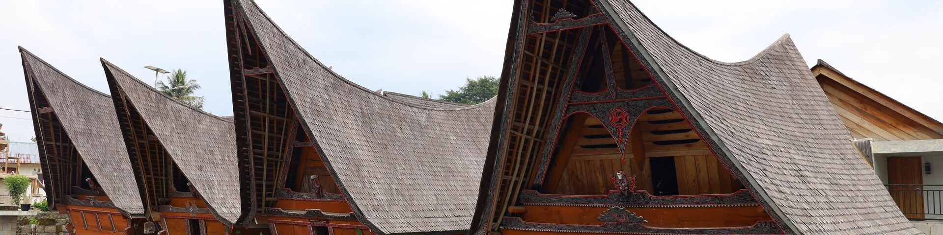 Traditional wooden house of Batak people of the Tarot located in Lingga village and Lake Toba, North Sumatra, Karo Regency, Indonesia