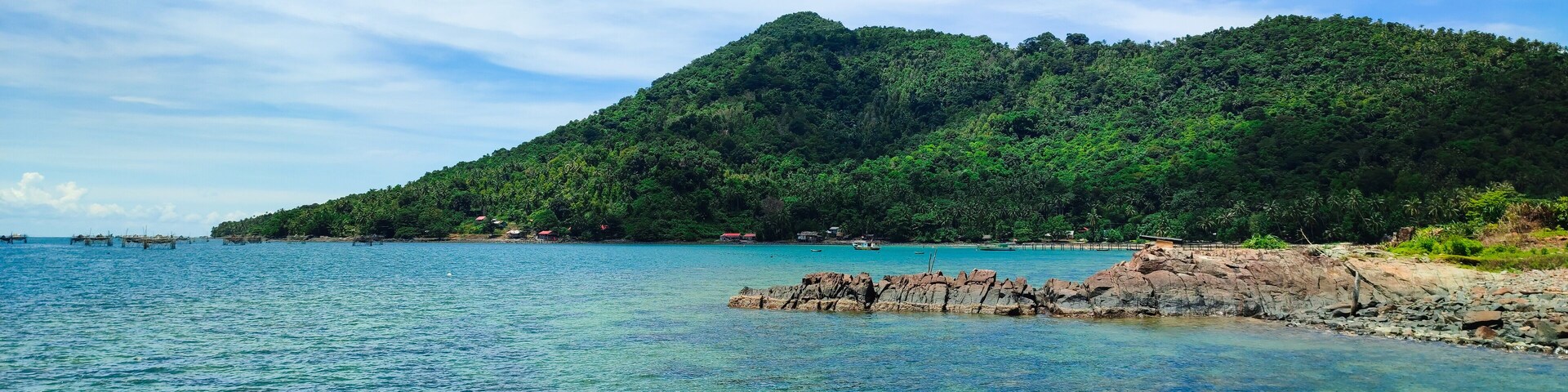 Seabank of Lemukutan Island Landscape at Bengkayang Regency, West Kalimantan, Indonesia