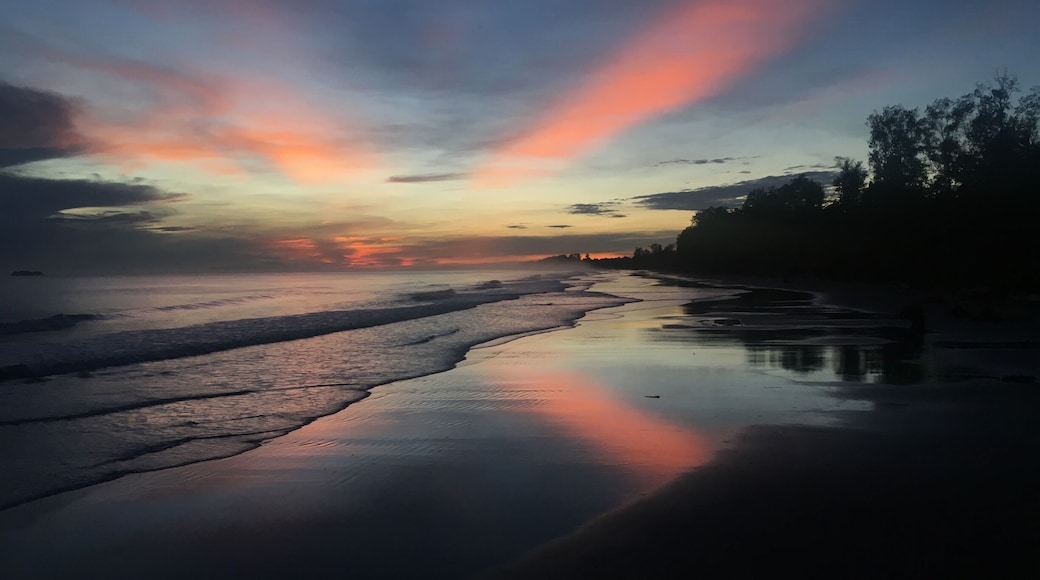 Perfect sunrise on mengge island sarmi regency